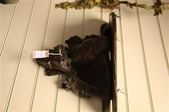 A late 19th / early 20th century Black Forest carved wall bracket, 20.5in.
